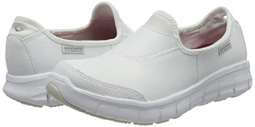 Skechers Sure Track, Zapatos para Profesionales Sanitarios para Mujer, Blanco, 36 2/3 EU