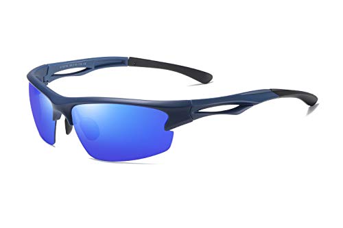 Skevic Gafas de Sol Hombre Mujer Polarizadas TR90 - Gafas Running, Gafas Ciclismo Hombre Ideales para Deporte, Pesca, MTB, Esquí, Golf, Bicicleta, etc. Gafas de Sol Deportivas Protección 100% UV400