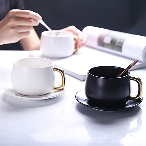 Skyout Tazas Ceramica,los Amantes De La Taza De Café Taza De Leche para El Hogar Taza De Oficina Regalo De CerámicaTazas Platos De Loza Regalo