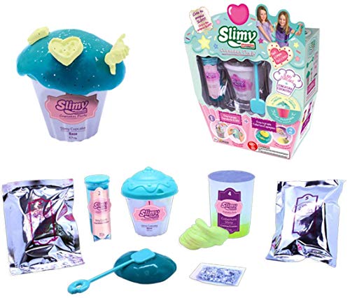 Slimy Creations Cup-cake Slime Coleccionable, color fresa/menta (Fábrica de Juguetes 41312) , color/modelo surtido