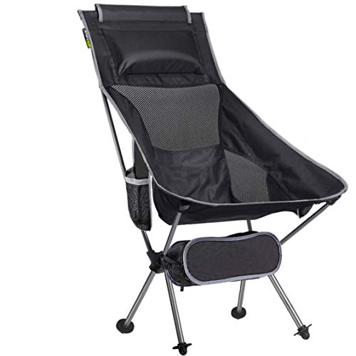 smartpeas Silla de Camping Fabricada en Robusto poliéster 600D y Aluminio - Ligera y Plegable - Accesorio de Camping con Bolsillos Laterales + tapete de Playa Gratis