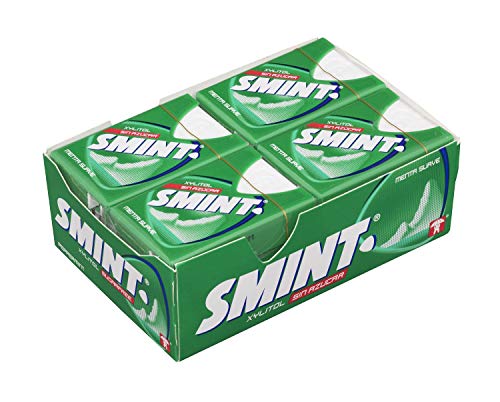 Smint Tabs Menta Suave, Caramelo Comprimido Sin Azúcar - 12 unidades de 8 gr. (Total 96 gr.)