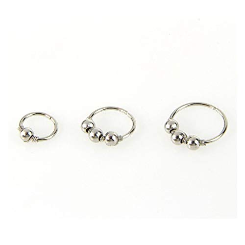 SMXGF Pendientes de la joyería 3pcs / Set la Nariz Falsa del Cuerpo del Anillo de la joyería de Cobre cartílago Trago es Pendientes de Piedra Natural Círculo perforación del Labio for Las Mujeres