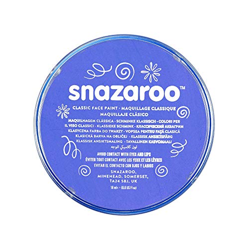 Snazaroo- Pintura facial y Corporal, 18 ml, Color azul cielo, 0 (Colart 18355)