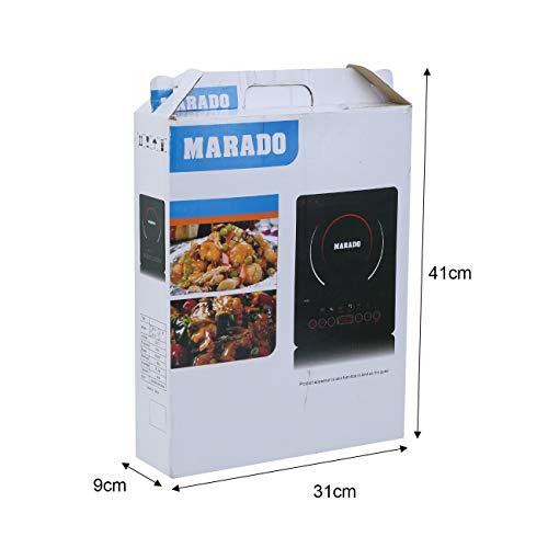 Socialism Cocción por inducción Pulsador Horno electromagnético Digital 2000W Cocina de inducción Hogar Cocina Pequeño electrodoméstico-Negro