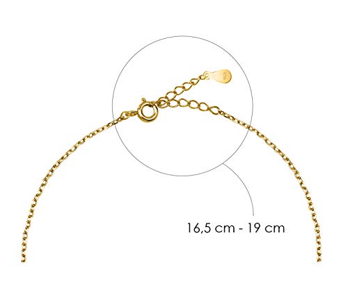 SOFIA MILANI Pulsera Mujer Cruz Horizontal Plata de Ley Chapada en Oro 30133