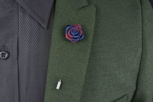 Soleebee YM020 Broches de Solapa, Mixto Aleatorio Flores de Solapa Pin Mini Rose Boutonniere para Hombre Traje (Paquete de 18)