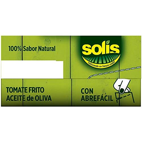 SOLIS Tomate Frito Con Aceite de Oliva Brick- Tomate sin gluten - 400g - Pack de 6