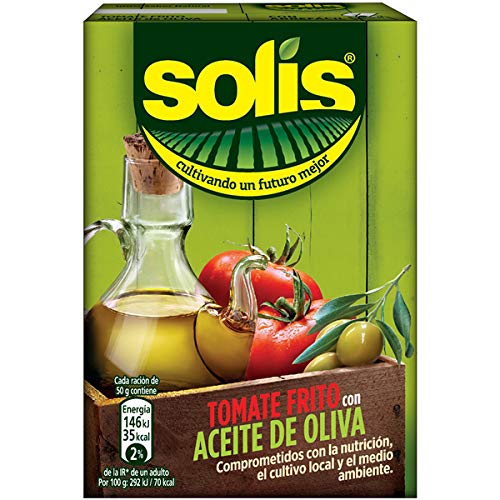 SOLIS Tomate Frito Con Aceite de Oliva Brick- Tomate sin gluten - 400g - Pack de 6