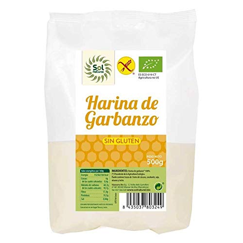 SOLNATURAL HARINA DE GARBANZO SIN Gluten Bio 500 g, No aplicable