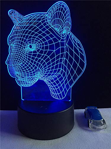 Solo 1 pieza Lámpara LED USB 3D 7 colores cambiantes Sensor táctil Reflectores RC Bombilla de luz nocturna Niño juguetes para niños regalo