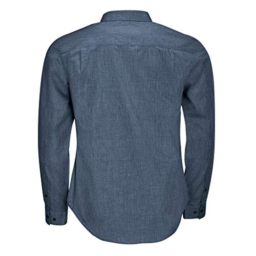 SOLS - Camisa de Botones de Manga Larga Modelo Barnet Hombre Caballero (XL) (Vaqueros Jaspeados)