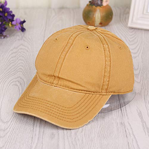 Sombrero Lavado con Tablero Ligero versión Coreana Gorra de béisbol de Color sólido Desgastado Primavera y Verano Hombres y Mujeres Gorra de sombrilla de Todo fósforo