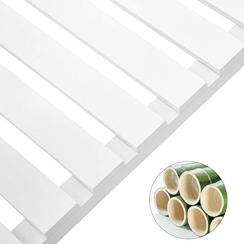 SONGMICS Estante de Almacenamiento de Bambú, Zapatero para Plantas de 3 Niveles, Multiusos, en la Entrada, Baño, Sala de Estar, Balcón, Cocina, Blanco BCB33WT