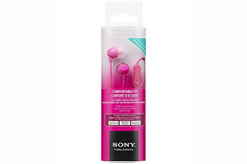 Sony MDREX15APPI - Auriculares in-Ear (con micrófono y Mando con Control de Volumen y reproducción Incorporado) Color Rosa