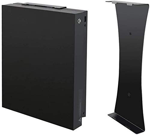 Soporte de pared para Xbox One X, soporte vertical, soporte de consola vertical, soporte de pared vertical para consola Xbox One X, color negro (solo para Xbox One X)