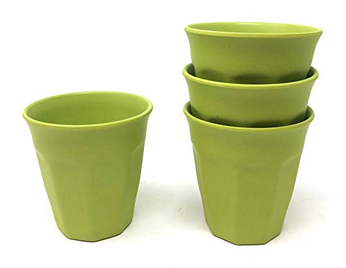 Space Home - Set de Jarra de Agua y Vasos de Bambú - Jarra con Tapa + 4 Vasos - Recipiente para Líquidos - Respetuoso con el Medio Ambiente - Biodegradable - Verde