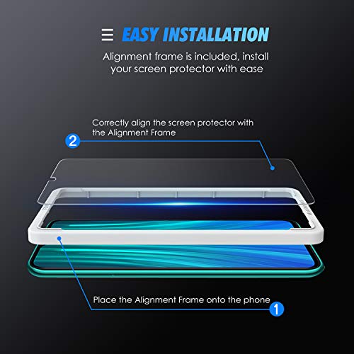 SPARIN [3-Pack] Cristal Templado Redmi Note 8 Pro Protector Pantalla Redmi Note 8 Pro Vidrio Templado con [Sin Cobertura Toda Pantalla] [Alta Definición] [9H Dureza] [Anti-Huella]