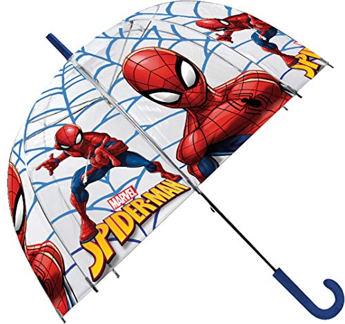 Spiderman Paraguas Transparente Campana, 69 cm de longitud