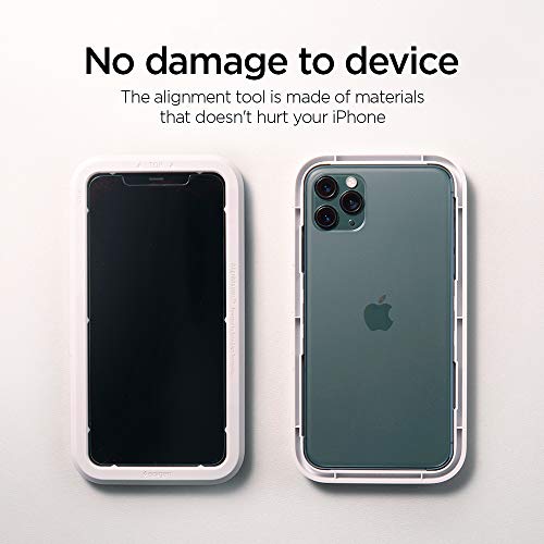 Spigen, 2 Pack, Protector Pantalla iPhone 11 Pro MAX/XS MAX (6.5"), Align Master, Marco de Alineación Incluido, Dureza 9H, Cristal Templado iPhone 11 Pro MAX (AGL00093)