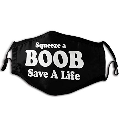 Squeeze A Boob Save A Life Cara Bufanda Boca Paño cálido para Hombres Mujeres Bandana