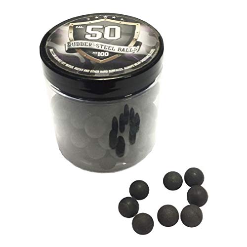 SSR 100 x Bolas Acero de Gomma Maciza Ram Paintball Rubberballs HDR 50 T4E .50 Calibre