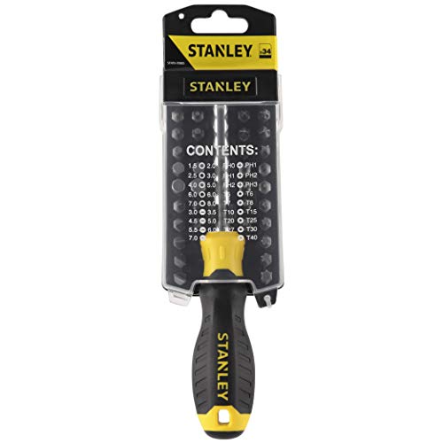 STANLEY STHT0-70885 - Destornillador multipuntas, incluye 33 puntas y organizador de puntas