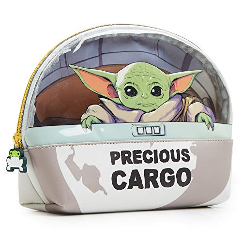 Star Wars Neceser Niño, Neceser Hombre Mujer Diseño Baby Yoda, Bolsa de Aseo Colegio Deporte Viajes, Merchandising Oficial Regalos Originales Para Niños Adolescentes y Adultos