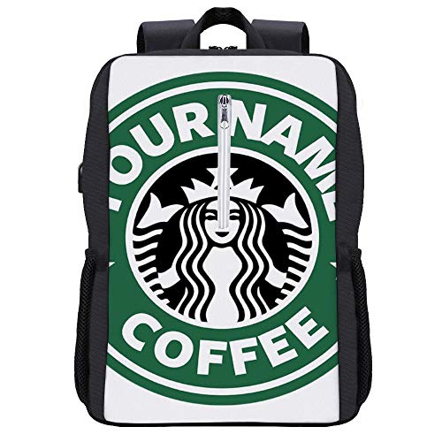 Starbucks - Mochila con logotipo de café y puerto de carga USB