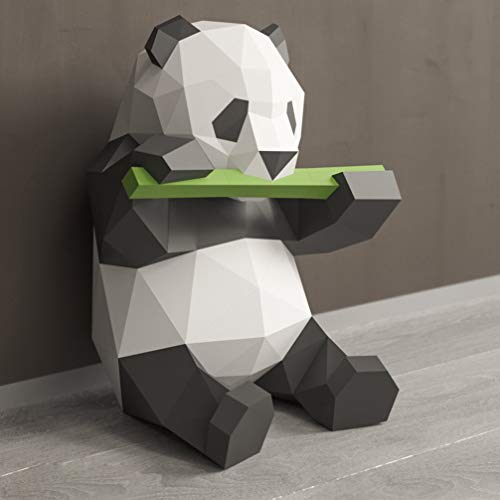 STOBOK Panda Come Bambú Modelo de Papel 3D Acción Papel Artesanía Estereoscópica Geométrica Origami Decoración de Escritorio Adornos Juguetes