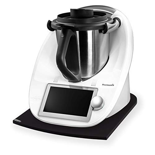 Stone4Slide Tabla Antideslizante Thermomix de Cristal acrílico Negro para Robot de Cocina