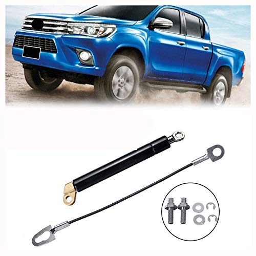 Struts de gas 1PCS acero inoxidable portón trasero lenta hacia abajo choque Hasta fit for los Toyota Hilux Revo M70 M80 2015 2016 2017 2018 delantera de la capilla Ascensor Admite resortes de gas