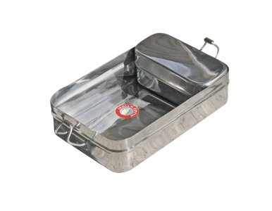 stylla Bote de Indian Tiffin Caja, acero inoxidable, con depósito adicional, rectangular