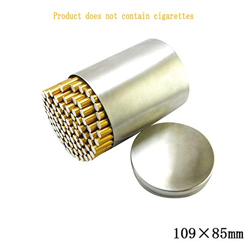 SU JIA Caja de Cigarrillos de Metal de Acero Inoxidable Gran Capacidad 50 90 Calidad Buena Capacidad Grande 304 Acero,M