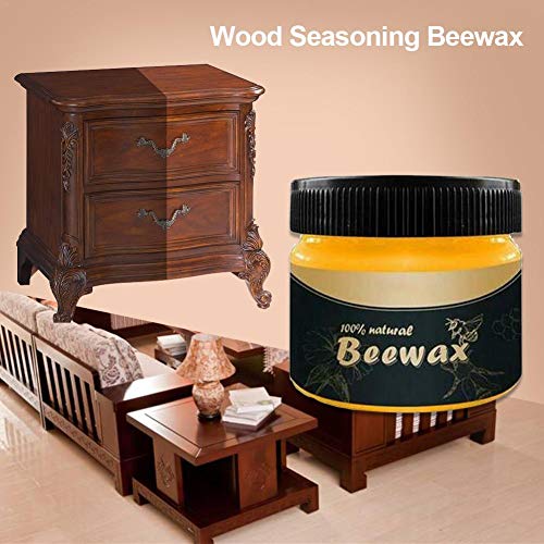 su-xuri Cera De Abeja Natural para Madera - 80g Wood Seasoning Beewax Restaurador De Muebles con Esponja Y Trapo - Limpiador De Muebles De Madera para Reparación De Mesa/Gabinete/Silla/Piso Classy