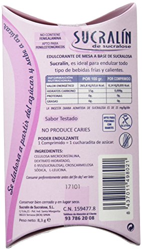 Sucralín - Edulcorante a base de sucralosa, 150 comprimidos