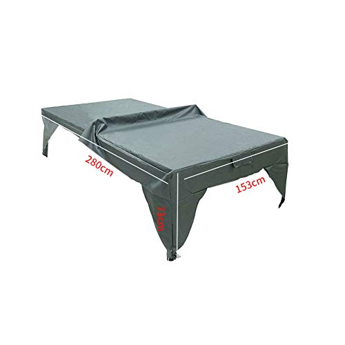 SUNERLORY Pingpong cubierta de mesa resistente al desgaste durante todo el año sy Clean patio interior práctico hoja protectora ligera al aire libre impermeable plegable a prueba de polvo (negro)