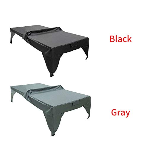 SUNERLORY Pingpong cubierta de mesa resistente al desgaste durante todo el año sy Clean patio interior práctico hoja protectora ligera al aire libre impermeable plegable a prueba de polvo (negro)