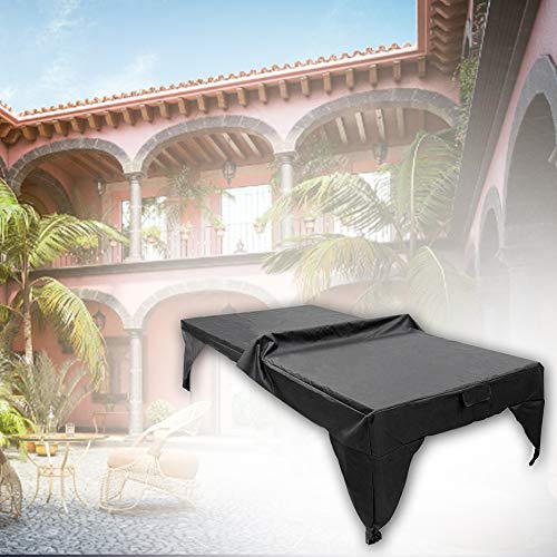 SUNERLORY Pingpong cubierta de mesa resistente al desgaste durante todo el año sy Clean patio interior práctico hoja protectora ligera al aire libre impermeable plegable a prueba de polvo (negro)