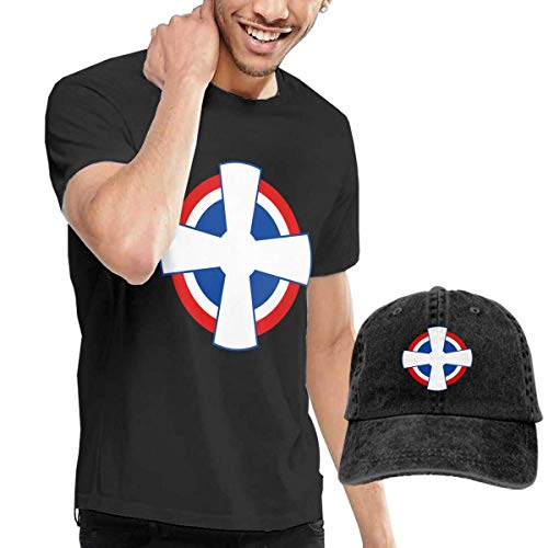 sunminey Homme T- T-Shirt Polos et Chemises Roundel of The Royal Yugoslav Air Force Washed Baseball-Cap + T-Shirt Combo Set