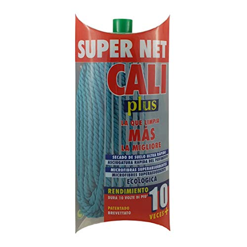 Super Net Cali Fregona de Microfibras Color (Verde, 1 Unidad)