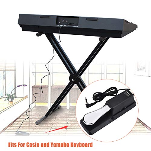 Sustain Pedal, Pedal de Sostenido del Teclado Universal Piano Digital Pedal con Fondo Antideslizante para Yamaha Casio Teclados