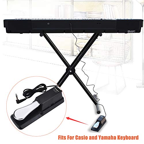 Sustain Pedal, Pedal de Sostenido del Teclado Universal Piano Digital Pedal con Fondo Antideslizante para Yamaha Casio Teclados