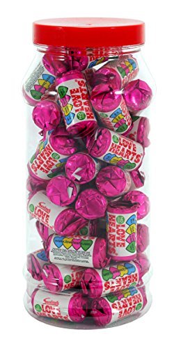 Swizzels Love Heart Mini Rolls 500g Feast of Sweets Jar by Britten & James