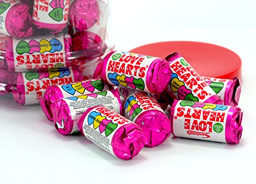 Swizzels Love Heart Mini Rolls 500g Feast of Sweets Jar by Britten & James