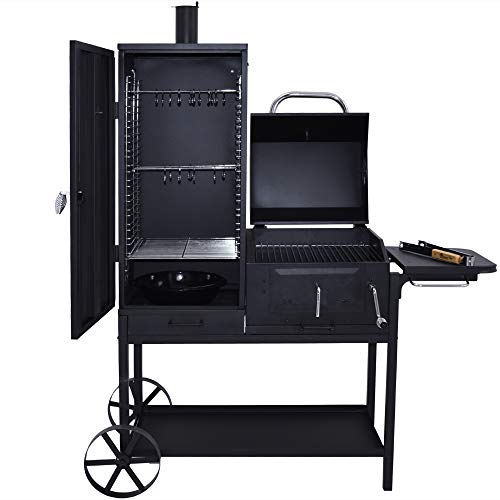 Syntrox Germany Smoker Bovini 2 - Barbacoa para ahumar, barbacoa de carbón vegetal