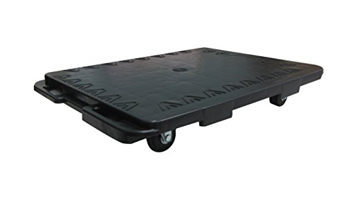 T-EQUIP SKMW-ID-S - Carro de transporte, 150 kg de capacidad de carga, AnxPxAl: 480 x 380 x 85 mm (negro) - Transportador de Muebles, carro universal, patín extensible