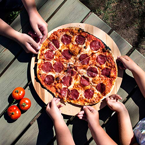 Tabla giratoria Lazy Susan redonda. Circular de madera giratoria. Para servir pizza de 40 cm.