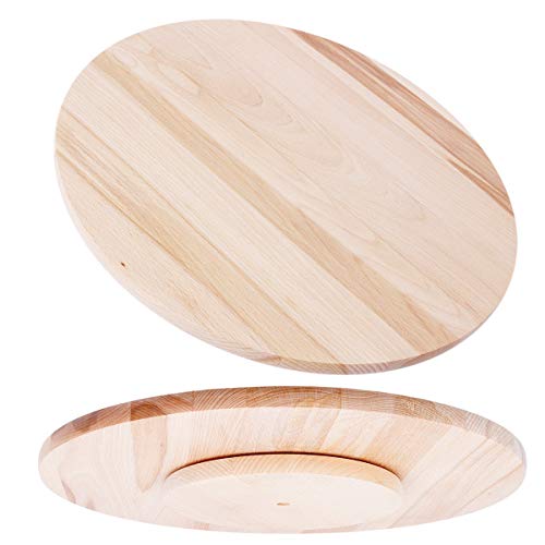 Tabla giratoria Lazy Susan redonda. Circular de madera giratoria. Para servir pizza de 40 cm.