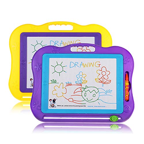 Tablero de Dibujo Magnético 44.8x34.8 cm Tablero Magnético de Dibujo Juguetes de Juegos para Niños Tablero borrable de Colores para Dibujo Pizarra Magnética Infantil,Purple